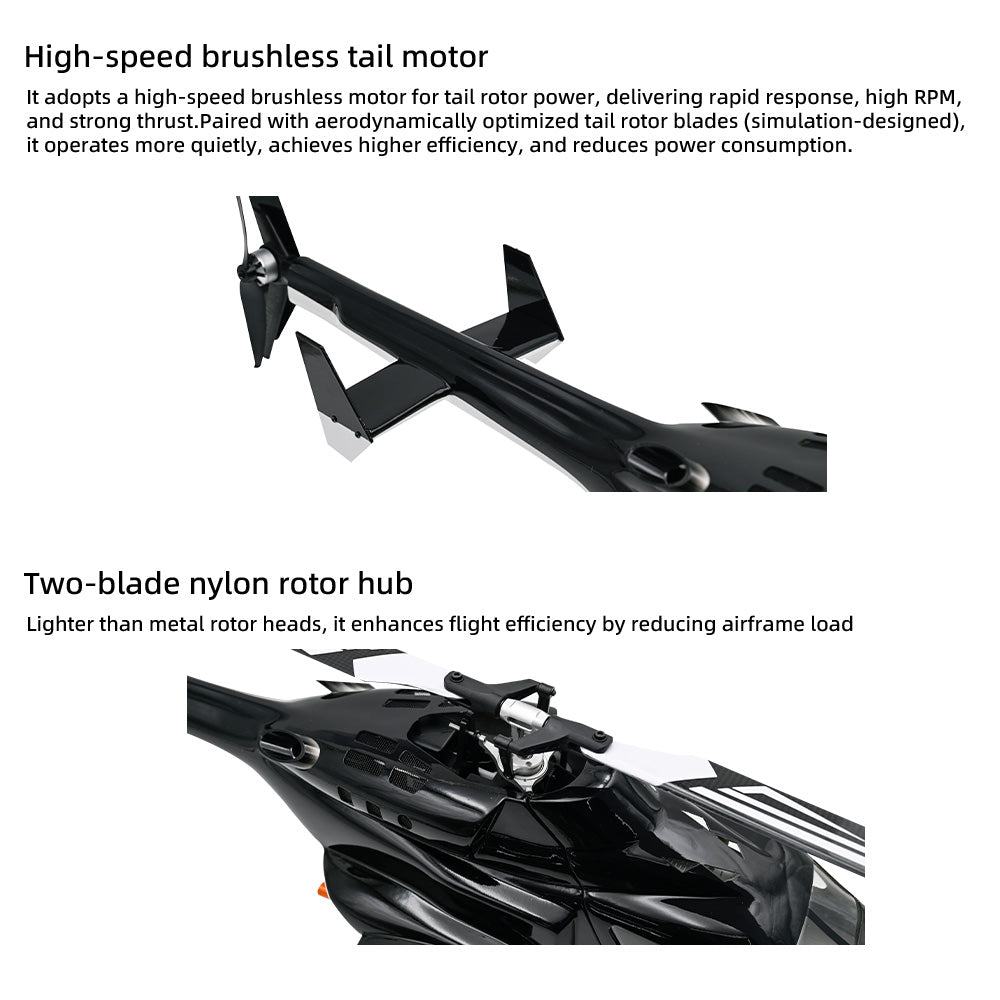 Flywing Airwolf V3 GPS Stabilized 6CH RC Scale helicopter FW450L size Fuselages with H1