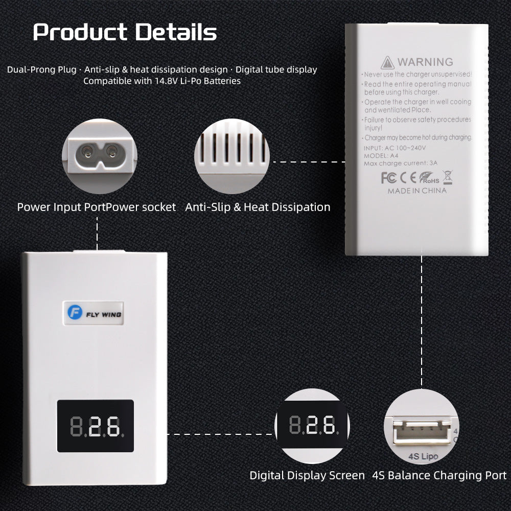 Flywing 4S balanced Li-Po battery charger 45W