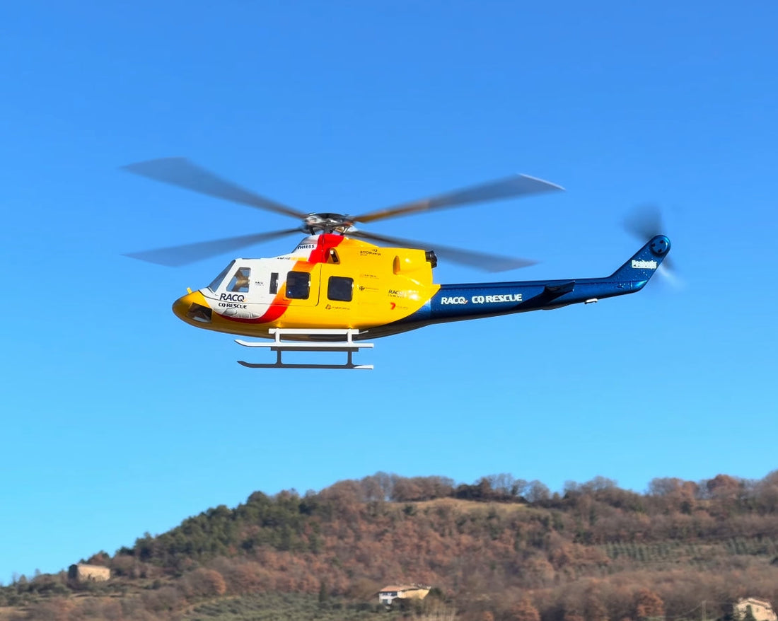 What kind of RC helicopter is the FLYWING Bell 412? What makes it unique?