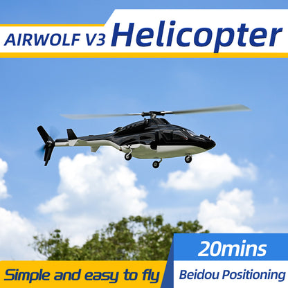 Flywing Airwolf V3 GPS Stabilized 6CH RC Scale helicopter FW450L size Fuselages with H1