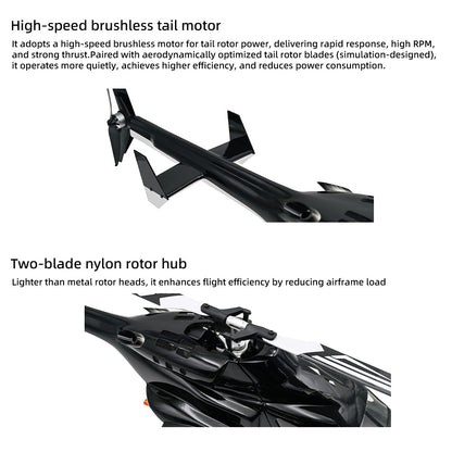 Flywing Airwolf V3 GPS Stabilized 6CH RC Scale helicopter FW450L size Fuselages with H1