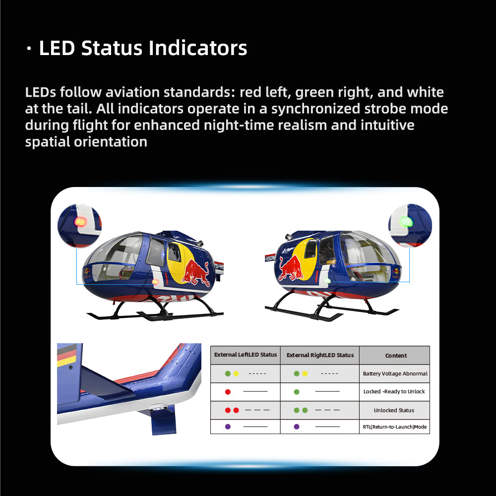 Scale helicopter body LED light board for ACE