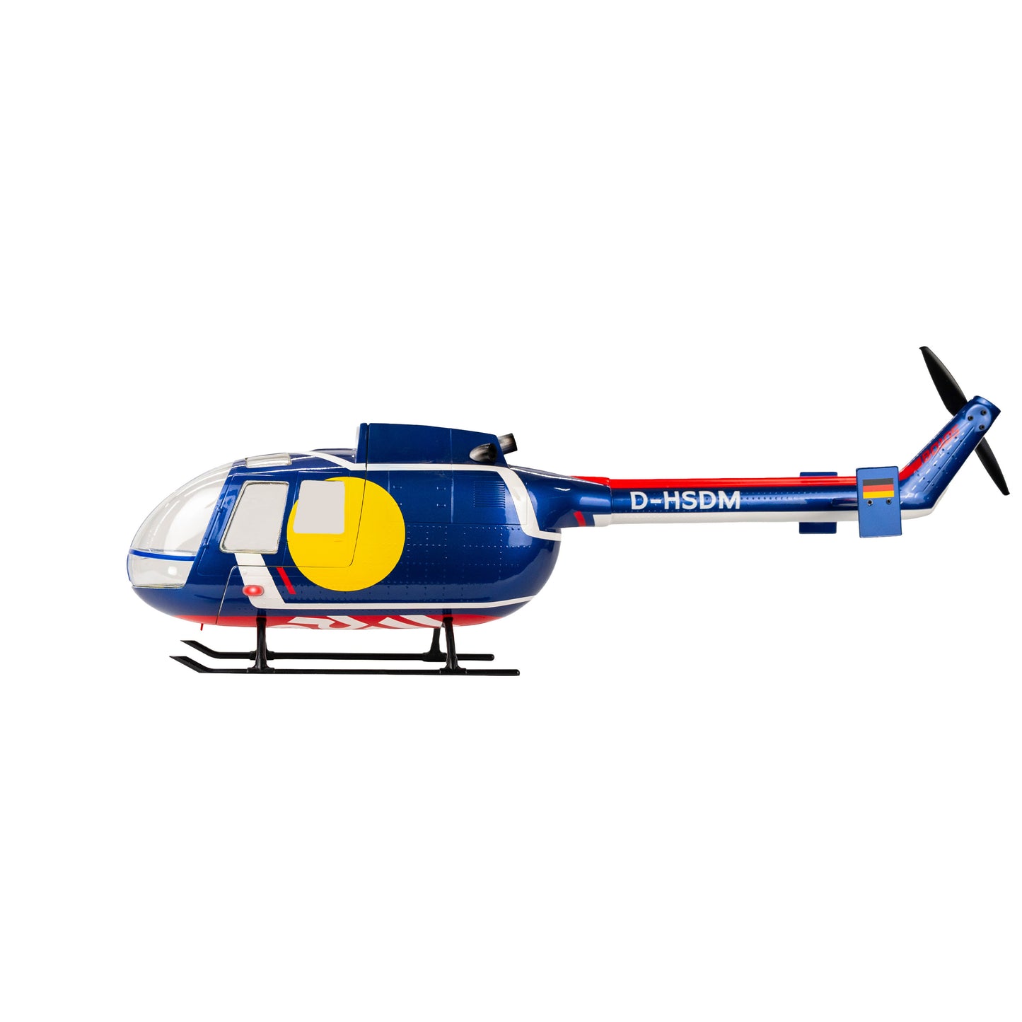 Blue BO105 LED Fuselage（have skid LED and tail motor）